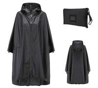 Freiesoldaten Femmes Étanche Poncho de Pluie Élégant Réutilisable Poids Léger Extérieur Imperméable avec Capuche