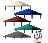 freigarten.de Modèle 2 Toit de rechange pour pavillon de jardin 3 x 3 m Étanche Matériau Panama en PCV souple 370 g/m² ultra résistant