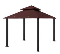 freigarten.de Toit de rechange pour pavillon de 3 x 3 m - Sable antique - Imperméable - Matériau : panama PVC souple 370 g/m² - Extra résistant - Modèle 6 (marron)