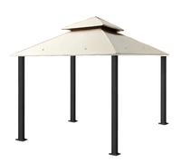 freigarten.de Toit de Rechange pour tonnelle - 3 x 3 m - Sable Antique - Imperméable - Matériau : Panama PCV Soft - 370 g/m² - Extra Fort - Modèle 6 (Beige)