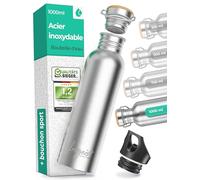 freigeist ESPRIT LIBRE Gourde 1l Inox, Bouteille 1l Metal, 1 Litre Sport, avec Bouchon Sport, Gourde Randonnée, Outdoor, camping etc. gourde acier inoxydable adult et enfant, faite