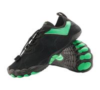 Freiluftkind Kokoda Chaussures Pieds Nus (Noir & Vert/Taille EU 49) - La Chaussure Pieds Nus Parfaite pour Ton Aventure - Chaussures Pieds Nus Femmes - Chaussure Barefoot Hommes