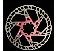 Frein à disque flottant de 160 mm, VTT à six boulons, disque de frein léger, dissipation de la chaleur, frein à disque pliable 160 mm (140 mm, rose)