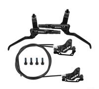 Frein à disque hydraulique à 4 pistons pour vélo, pression d'huile 4 pistons, étrier de frein de conduite, gauche (avant) 850 mm/droite (arrière) 1600 mm (une paire)