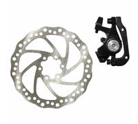 Frein a disque mecanique arriere etrier + disque + adaptateur compatible arriere P2R Post Mount Noir