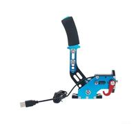 Frein à main USB en aluminium pour PC Sim Racing Linear (bleu) | Sensation progressive linéaire, corps en alliage d'aluminium, support de serrage robuste, taille compacte de 32 cm