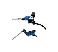 Frein arriere hope tech 4 v4 noir bleu durite tresse aviation