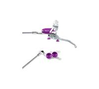 Frein arriere hope tech4 e4 argent violet durite tresse aviation