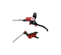 Frein arriere hope tech4 v4 noir rouge durite tresse aviation
