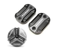 Frein Bouchon réservoir Avant Couvercle De Réservoir Liquide Frein AV&Ant Moto, Bouchon Remplissage D'huile Moteur pour NMAX 155 125 2015-2025 pour Turbo Tech Max