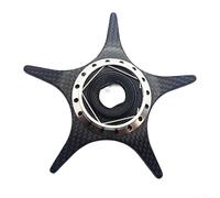 Frein cinq étoiles en fibre de carbone 56 mm avec son intégré pour moulinet DAIWA pour KTF compatible avec les modèles Forsteez Air TW et Forsteez A TW (argenté)