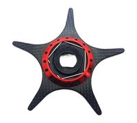 Frein cinq étoiles en fibre de carbone 56 mm avec son intégré pour moulinet DAIWA pour KTF compatible avec les modèles Forsteez Air TW et Forsteez A TW (rouge)