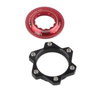 Frein de vélo Center Lock alliage d'aluminium 6 boulons vélo disque Rotor adaptateur ensemble pour VTT(Rouge + noir)