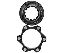 Frein de vélo Center Lock Alliage d'aluminium 6 boulons vélo Disque Rotor Adaptateur Ensemble pour VTT(Noir)