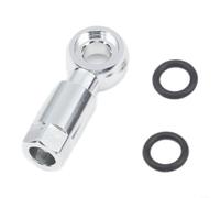 Frein de vélo en aluminium connecteur olive rouge or argent | Alliage d'aluminium léger, finition anodisée, options or rouge argent, joint sécurisé, durabilité durable (argent)