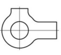 Frein décrou équerre à 2 ailerons 50 mm acier 25 pc(s) TOOLCRAFT 107459
