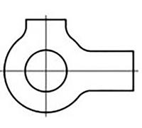 Frein décrou équerre à 2 ailerons 8.4 mm 17 mm acier galvanisé 1000 pc(s) TOOLCRAFT TO-6854889