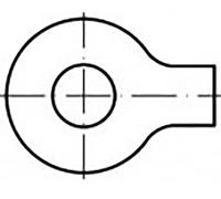 Frein décrou équerre à ailerons 10.5 mm 26 mm acier 1000 pc(s) TOOLCRAFT TO-6853515