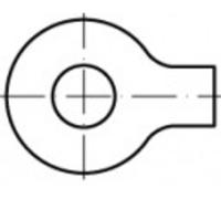 Frein décrou équerre à ailerons 5.3 mm 17 mm acier 100 pc(s) TOOLCRAFT 104562
