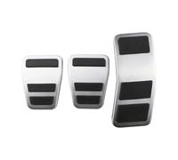 Frein D'embrayage Repose-Pieds Pour Ford Pour Fiesta Pour Mk7 2007-2012 AT Frein À Gaz Embrayage Pédale Couvercle En Acier Inoxydable Pédales De Voiture(3Pcs MT)