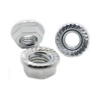 Frein-filet, Écrou de verrouillage à glissement hexagonal M3 M4 M5 M6 M8 M10 M12 M14 M16 en acier galvanisé, DIN6923(M6 10pcs)