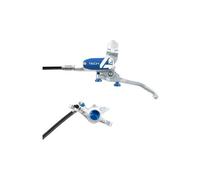 Frein gauche hope tech4 x2 argent bleu durite standard