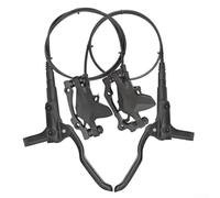 Frein Hydraulique Vélo pour avant Double Piston Disque Frein | Alliage d'aluminium pour forgé, levier léger, résistance , finition noire, durabilité maximale(front+rear set)