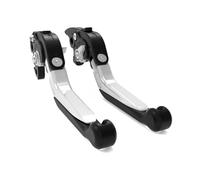 Frein Levier poignée d'embrayage pour Kawasaki pour Ninja pour Performance 2021-2023 Leviers De Frein Et d'embrayage Réglables, Pliables Et Extensibles, pour Moto Levier Moto(Black Silver)