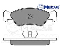 Frein Meyle Set Plaquettes,Avant Essieu Avec anti-grincement plaque 025 212