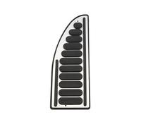 Frein Repose-Pieds Pédale Pour Ecosport Pour Fiesta Pour MK7, Couvre-patins D'accélérateur En Alliage D'aluminium, Accessoires MT AT, Pédales De Voiture(1Pcs Rest Pedal)