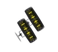 freinage stroboscopique Barre Feux Antibrouillard LED 6D À Lentille Blanche Feu Route Feu Travail Feu Antibrouillard Jaune 6 Pouces Camionnette Pour Ford 12-24V(2pcs Yellow Light)