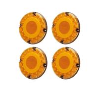freinage stroboscopique Feu Freinage Arrière Supplémentaire À LED 12 V 24 Clignotant Signal D'avertissement Indicateur D'arrêt Lampe Ronde 7 Pouces Bus Remorque Camion Étanche(4pcs Yellow Light)