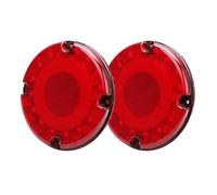 freinage stroboscopique Feu Freinage Arrière Supplémentaire À LED 12 V 24 Clignotant Signal D'avertissement Indicateur D'arrêt Lampe Ronde 7 Pouces Bus Remorque Camion Étanche(2pcs Red Light)