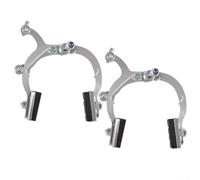 Freins à étrier avant et arrière style C pour vélos de route - 50 mm avant/40 mm arrière, argent ou noir, construction PCB, compatible avec vélos de 20 à 66 pouces (argent)