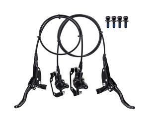 Freins hydrauliques avant 76 cm, arrière 135 cm, accessoires de vélo | Kit de freins à disque hydrauliques pour le cyclisme, les randonnées à vélo de route, la circulation urbaine et l'extérieur