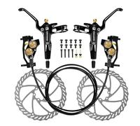 Freins Hydrauliques VTT 4 pistons, Freins à Disques Avant et Arrière, Freins Hydrauliques Vélo avec Disques de 180 mm, Force de Freinage à Sec de 610 nm Pour VTT, E-Bike, vélo de Route, Cyclisme