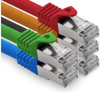 freiwerk 0,5 m - 5 couleurs 02 câble réseau CAT.7 câble de raccordement Ethernet Lan S-FTP LSZH PIMF 10GB s prise RJ45 Cat6a