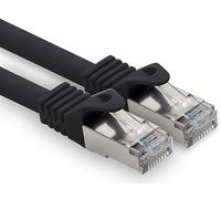 freiwerk 1,0 m - noir - 1 pièce câble réseau CAT.7 câble de raccordement Ethernet Lan S-FTP LSZH PIMF 10GB s prise RJ45 Cat6a