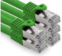 freiwerk 1,5 m - vert - 5 pièces câble réseau CAT.7 câble de raccordement Ethernet Lan S-FTP LSZH PIMF 10GB s prise RJ45 Cat6a