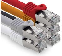 freiwerk 1.5m - 5 couleurs 01 câble réseau CAT.7 câble de raccordement Ethernet Lan S-FTP LSZH PIMF 10GB s prise RJ45 Cat6a