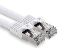 freiwerk 2,0 m - blanc - 1 pièce câble réseau CAT.7 câble de raccordement Ethernet Lan S-FTP LSZH PIMF 10 Go s prise RJ45 Cat6a