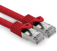 freiwerk 2,0 m - rouge - 1 pièce câble réseau CAT.7 câble de raccordement Ethernet Lan S-FTP LSZH PIMF 10GB s prise RJ45 Cat6a