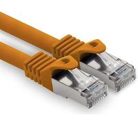freiwerk 20 m - orange - 1 pièce câble réseau CAT.7 câble de raccordement Ethernet Lan S-FTP LSZH PIMF 10 Go s prise RJ45 Cat6a