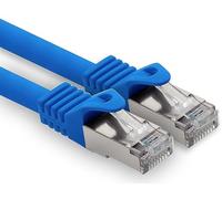 freiwerk 3,0 m - bleu - 1 pièce câble réseau CAT.7 câble de raccordement Ethernet Lan S-FTP LSZH PIMF 10GB s prise RJ45 Cat6a