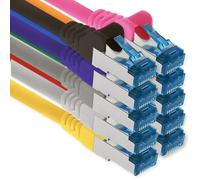 freiwerk 3.0 M - Câble réseau CAT-6a, Ethernet, Lan & patch câble RJ-45 SFTP 10GB/s - 10 pièces 10 couleurs