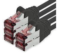 freiwerk Câble réseau Cat.6 0,25m noir - 5 x câble Ethernet Lankabel Cat6 Câble réseau Lan Sftp Pimf patch cable 1000 Mbit s