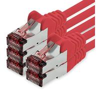 freiwerk Câble réseau Cat.6 1m rouge - 5 x câble Ethernet Lankabel Cat6 Câble réseau Lan Sftp Pimf patch cable 1000 Mbit s