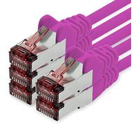 freiwerk Câble réseau Cat.6 3,0 m magenta - 5 x câble Ethernet Lankabel Cat6 Câble réseau Lan Sftp Pimf patch cable 1000 Mbit s