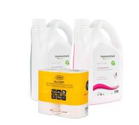 Freizeitschmiede Kit WC simple Blue + Rinse de 2 l de liquide sanitaire pour toilettes de camping avec papier toilette All Soft