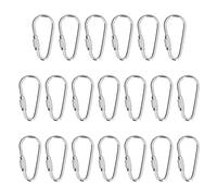 FRELEAN 20 pcs en Acier Inoxydable Anneaux de Pied de Perroquet | Bandes de Jambes d'oiseau Robustes/Crochets Jouets | Sercurez des Liens de Cheville pour Les Macaws/cacatoes | (S for Size 35-41)